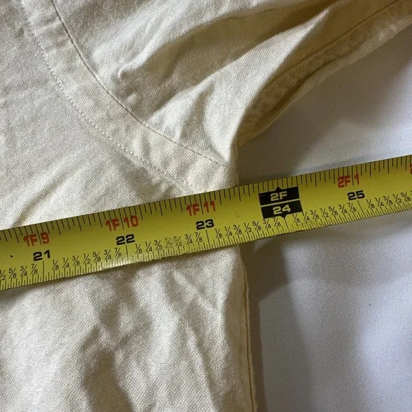 Nautica Yellow Button-Down Oxford Shirt Men's Large Preppy - Picture 5 of 8